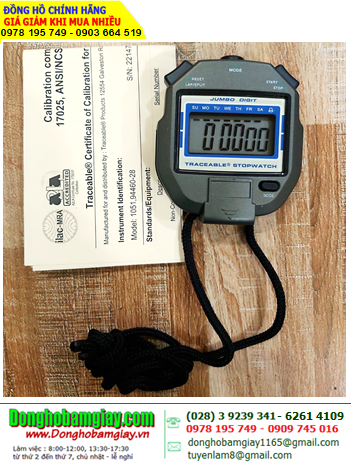 Traceable 1051 _Đồng hồ bấm giây Đếm tiến Chịu Shock và Chống Shock (1051 Traceable® Jumbo-Digit Stopwatch) _Bảo hành 1 năm 